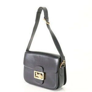 Celine Carriage Tote Bag Hardware Shoulder Leather EFV Black